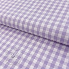Bavlnená látka Check lilac