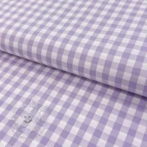 Bavlnená látka Check lilac