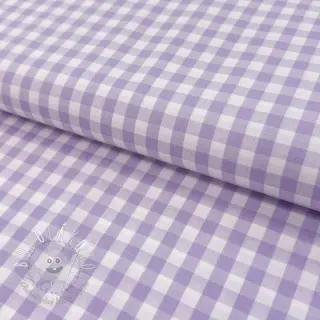 Bavlnená látka Check lilac