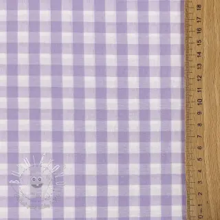 Bavlnená látka Check lilac