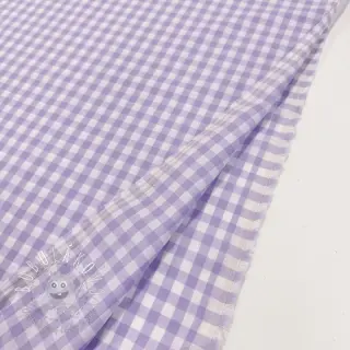Bavlnená látka Check lilac