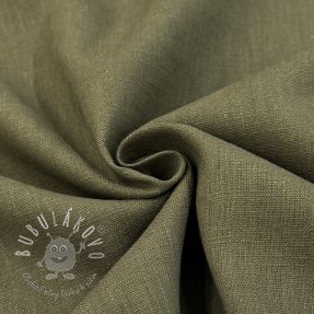 Ľan predpraný dark moss green