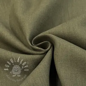 Ľan predpraný dark moss green