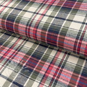 Bavlnená látka YARN DYED CHECK BRUSHED pickle