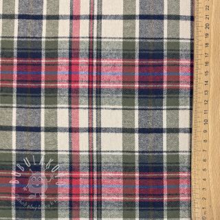 Bavlnená látka YARN DYED CHECK BRUSHED pickle