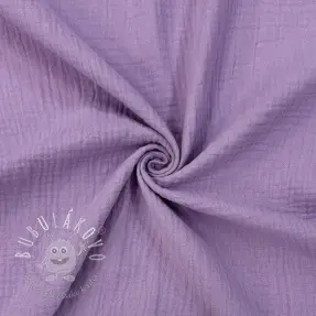 Dvojitá gázovina/mušelín dark lilac