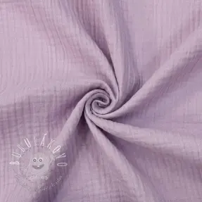 Dvojitá gázovina/mušelín soft lilac