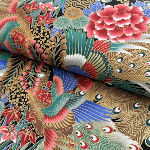 Bavlnená látka JAPAN Hoshi emeraude