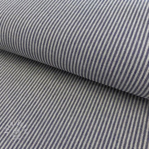 Dekoračná látka DOBBY Colored stripe navy blue