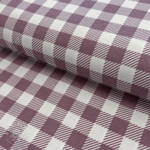 Bavlnená látka FLANNEL BIG Check mauve