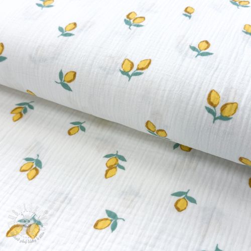 Dvojitá gázovina/mušelín Fruits lemon ORGANIC