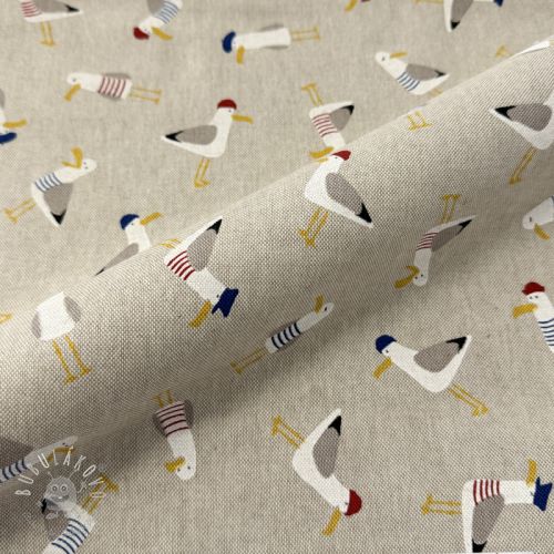 Dekoračná látka Linenlook premium Seagull dress up