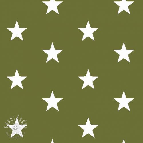 Bavlnená látka Stars green