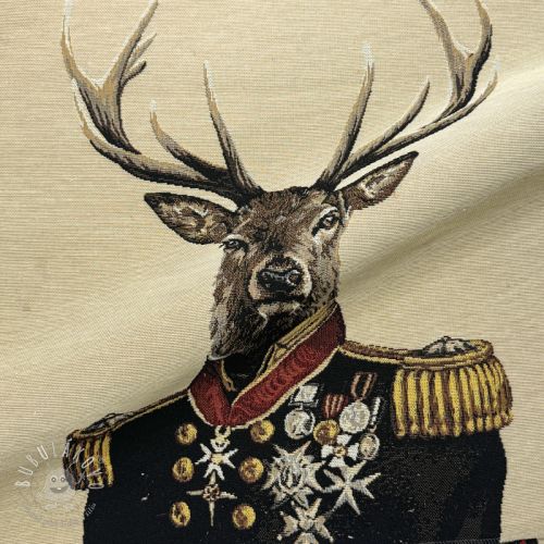 Dekoračná látka GOBELIN PREMIUM Deer Admiral Statue PANEL