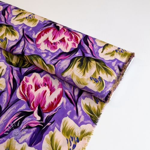 Viskóza ECOVERO Flowers design A digital print