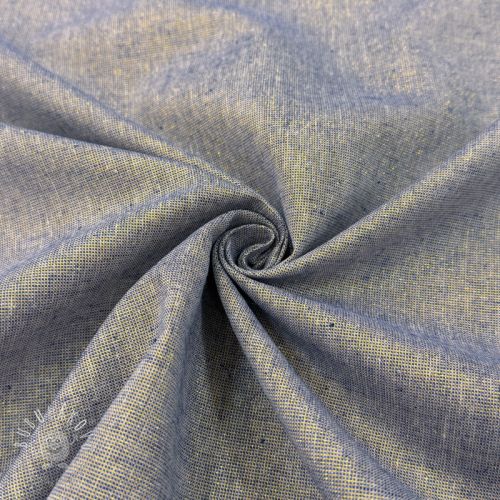 Bavlnená látka s ľanom LUREX blue