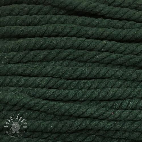 Bavlnená šnúra točená 12 mm zelená tmavá