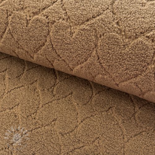 Kabátovina TEDDY Hearts in hearts brown