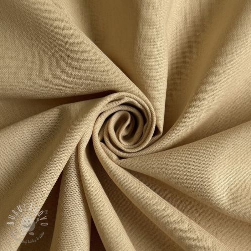 Bavlnená látka s ľanom PREMIUM sand