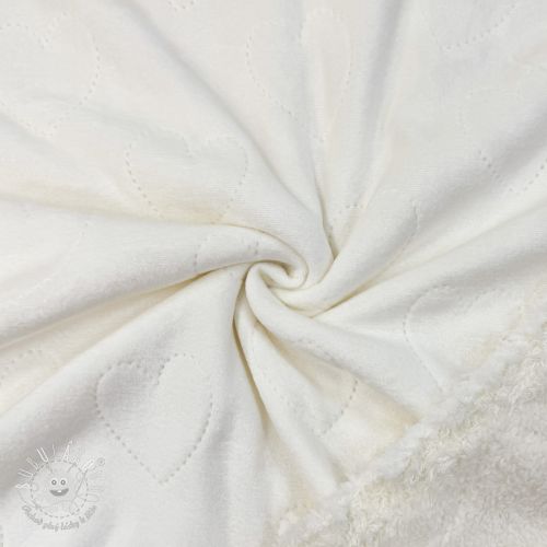 Kojenecký plyš TEDDY Hearts off white Kojenecký plyš TEDDY Hearts off white