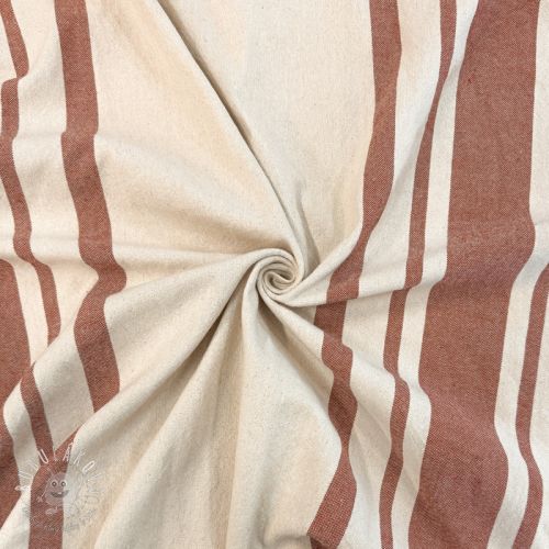 Dekoračná látka Bernadette stripe terracotta