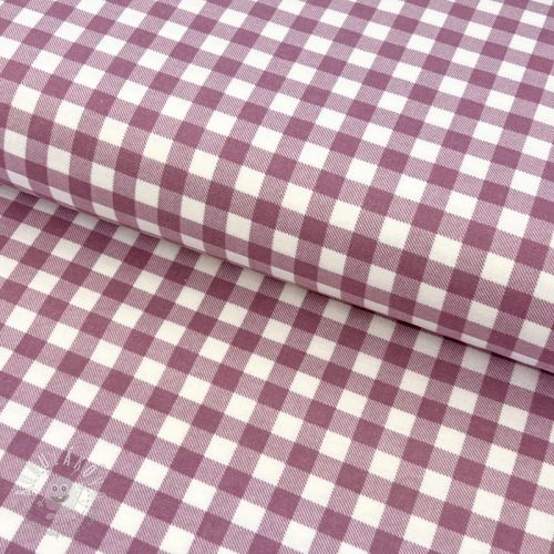 Bavlnená látka FLANNEL Check mauve