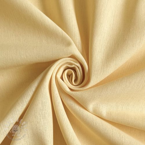 Bavlnená látka s ľanom PREMIUM light yellow