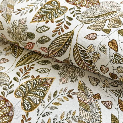 Dekoračná látka jacquard Euphoria blanc kaki