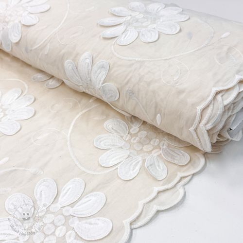 Bavlnená látka EMBROIDERY Bellagio butter