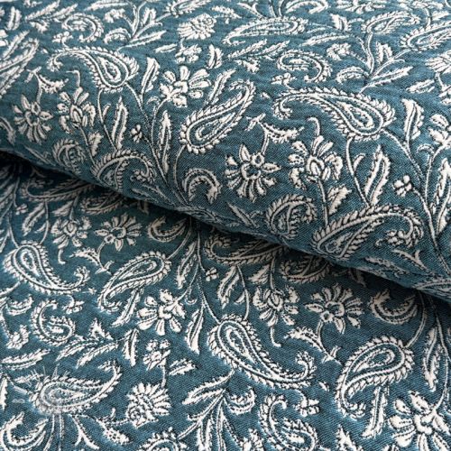 Dekoračná látka jacquard Mumbai allover jade