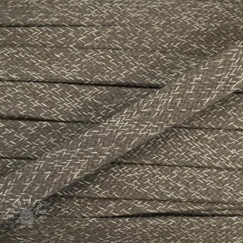 Bavlnená šnúra plochá 15 mm melange sand