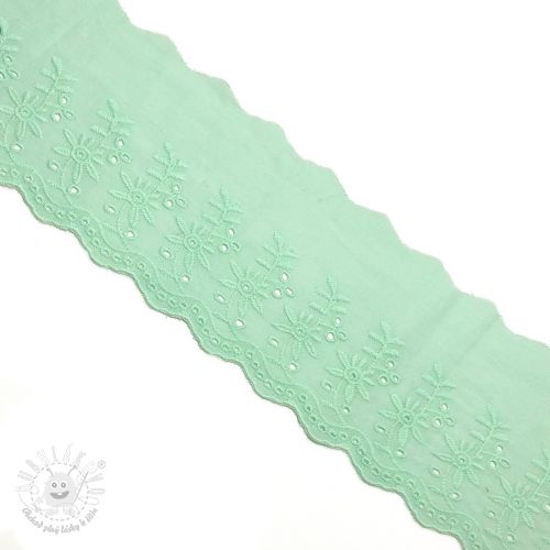 Krajka Double flower light mint