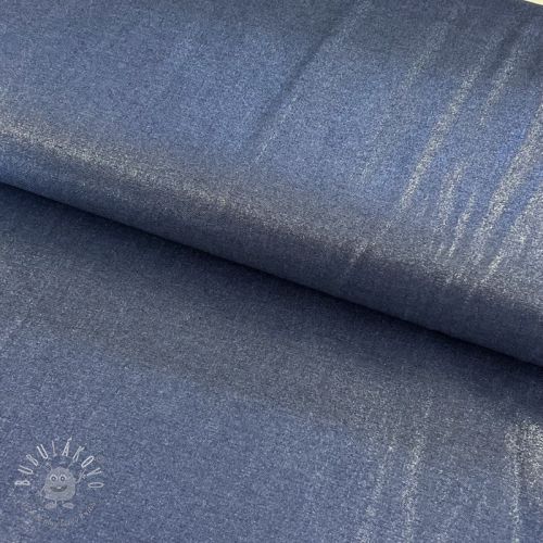 Bavlnená látka JEANS FOIL SILVER