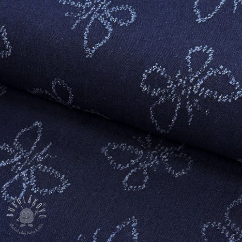JEANS DENIM JACQUARD Butterflies