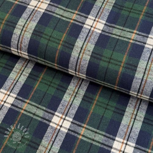 Scottish Check YARN DYED BRUSHED Atlas green