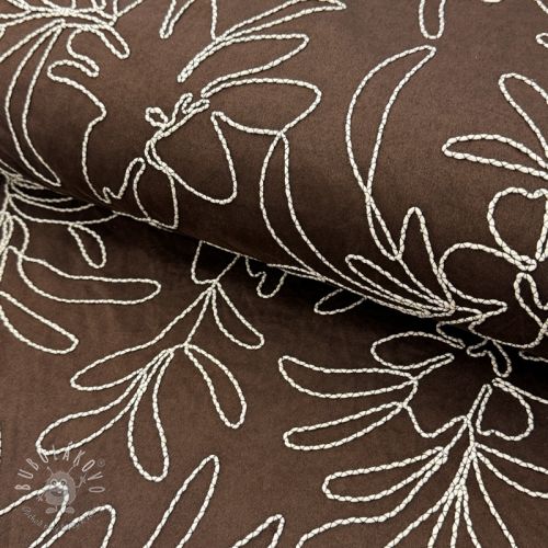 Semiš Tape flower dark brown