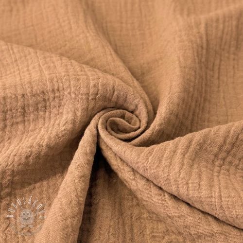 Dvojitá gázovina/mušelín 160 cm dune