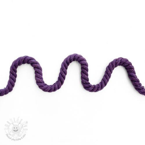 Bavlnená šnúra točená 8 mm purple