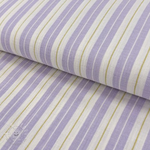 Dvojitá gázovina/mušelín YARN DYED Line purple