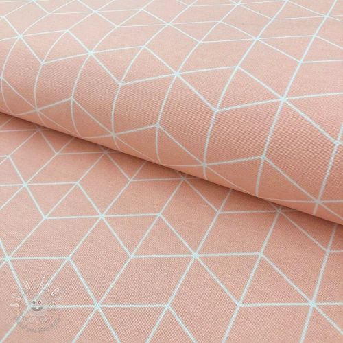 Dekoračná látka Cube pastel pink