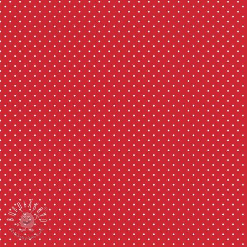 Bavlnená látka Petit dots red