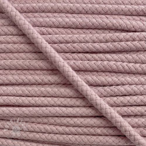 Bavlnená šnúra 8 mm washed pink