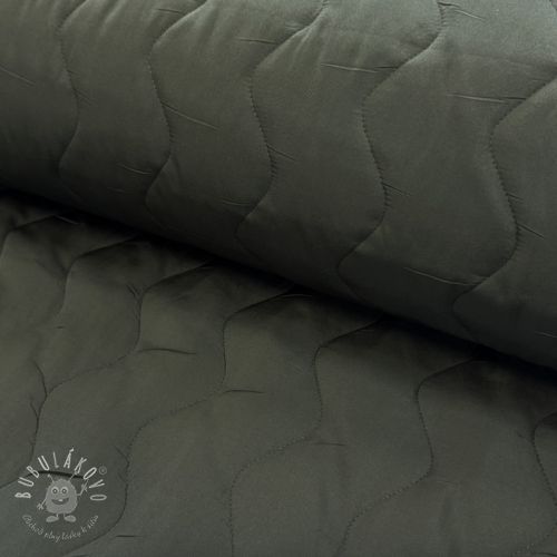 Prešívaná látka ZIG ZAG army green