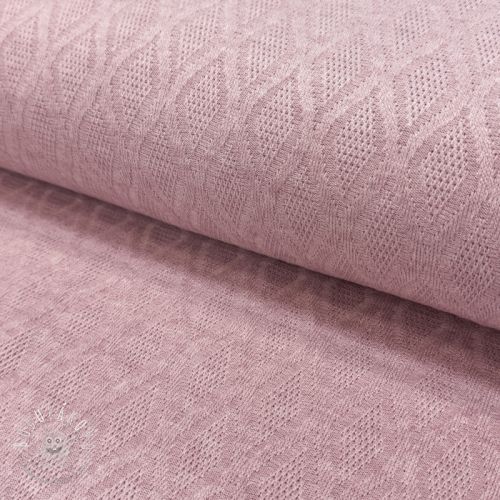 Pletenina jacquard Diamond light pink
