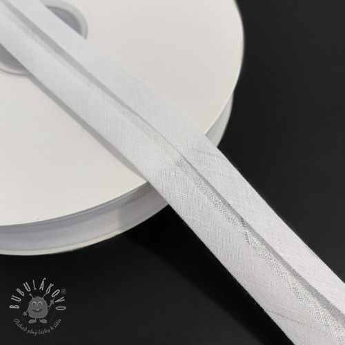 Lemovací prúžok bavlna white Lemovací prúžok bavlna white