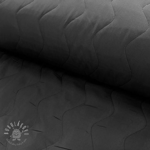 Prešívaná látka ZIG ZAG black