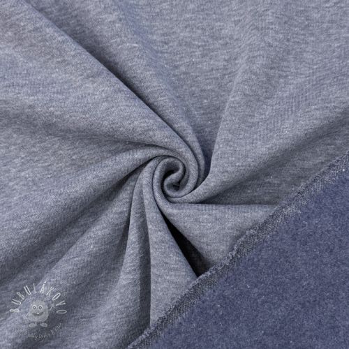 Teplákovina počesaná MELANGE jeans