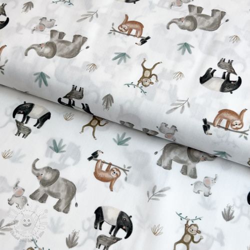 Bavlnená látka Safari off white digital print