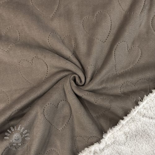 Kojenecký plyš TEDDY Hearts taupe Kojenecký plyš TEDDY Hearts taupe