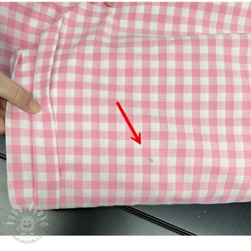 Bavlnená látka Check rosa II.trieda